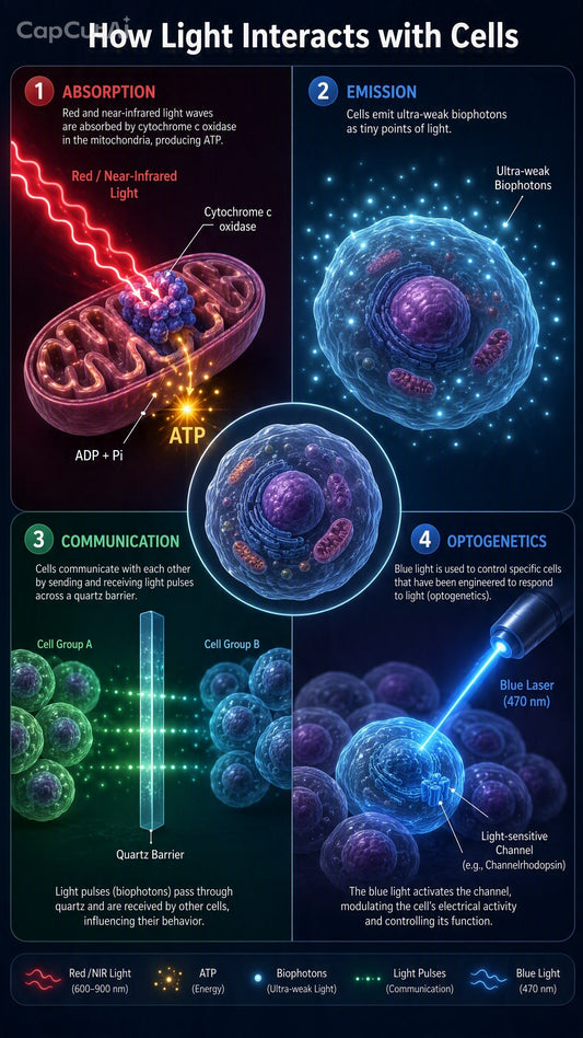 How light interacts with the cell description 