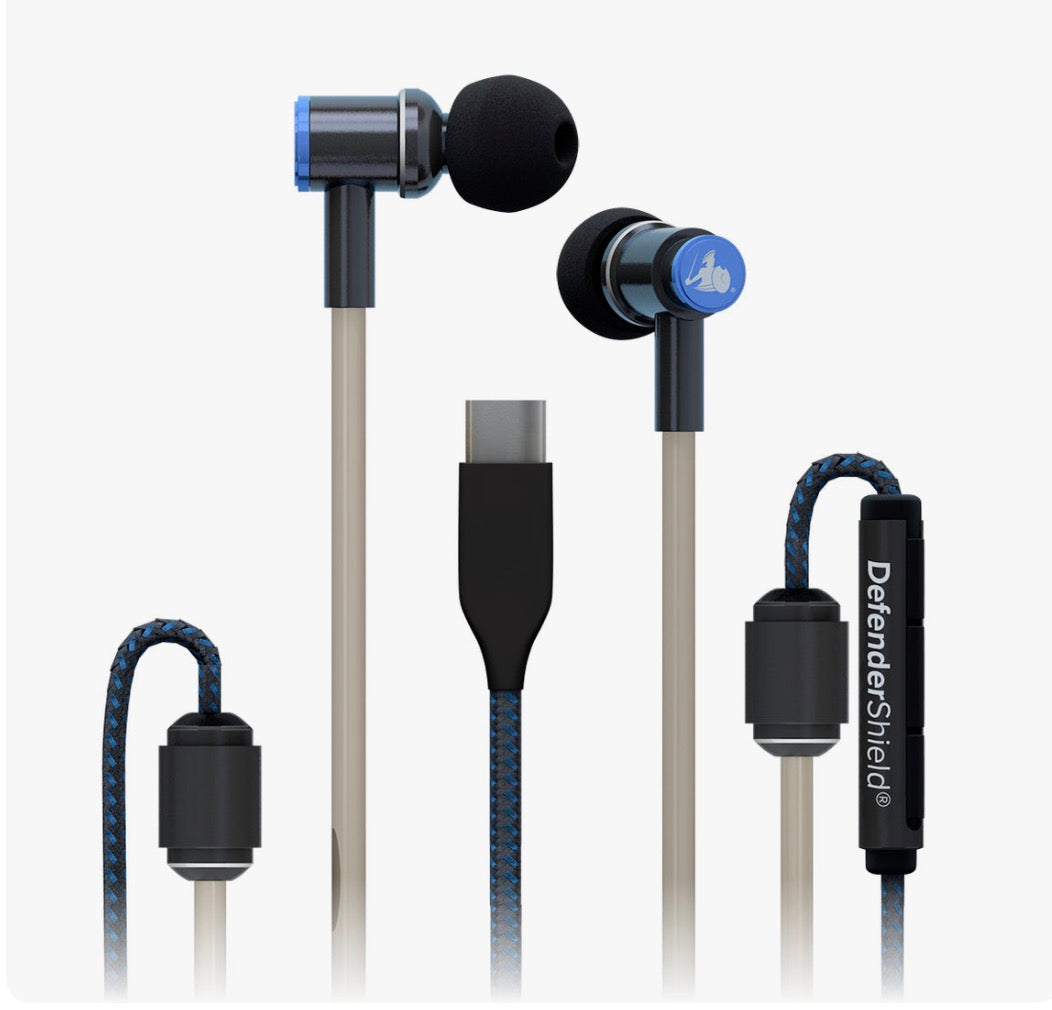 Radiation Free Wired Earbuds!! Air Tube Stereo Headphones DefenderShield