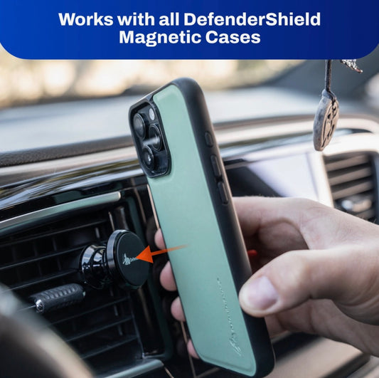 DefenderShield Magnetic Car Vent Phone Mount | Hands-Free EMF Distance