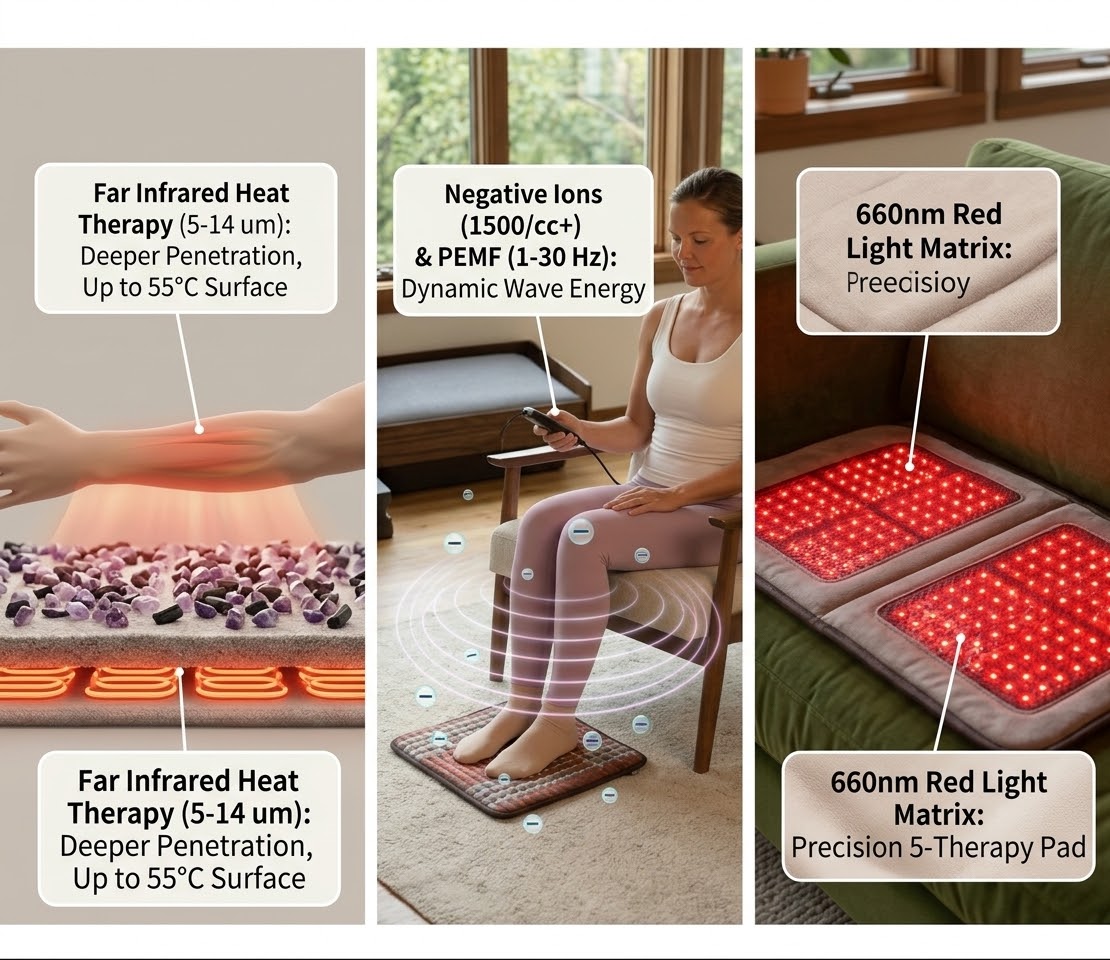 5 Therapy Red Light Therapy, Infrared & PEMF Matrix Mat